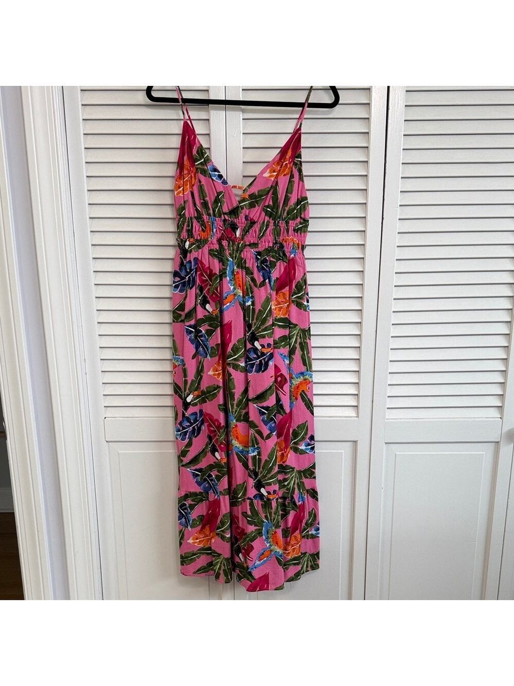 Fuchsia Floral Spaghetti Strap Maxi Dress